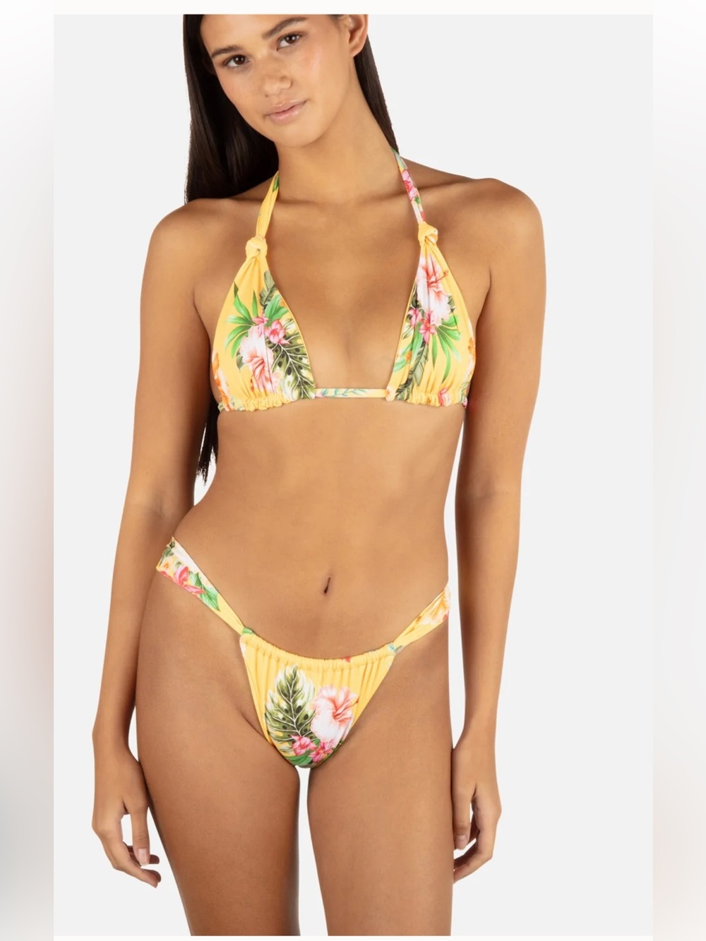 Hurley Bikini Bottoms NWT |Malia Front‑Slide Cheeky Tropical Swim Bottom Size XL
